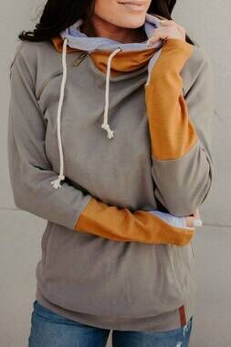 NEW AMPERSAND AVE doublehood sweatshirt in harvest glow